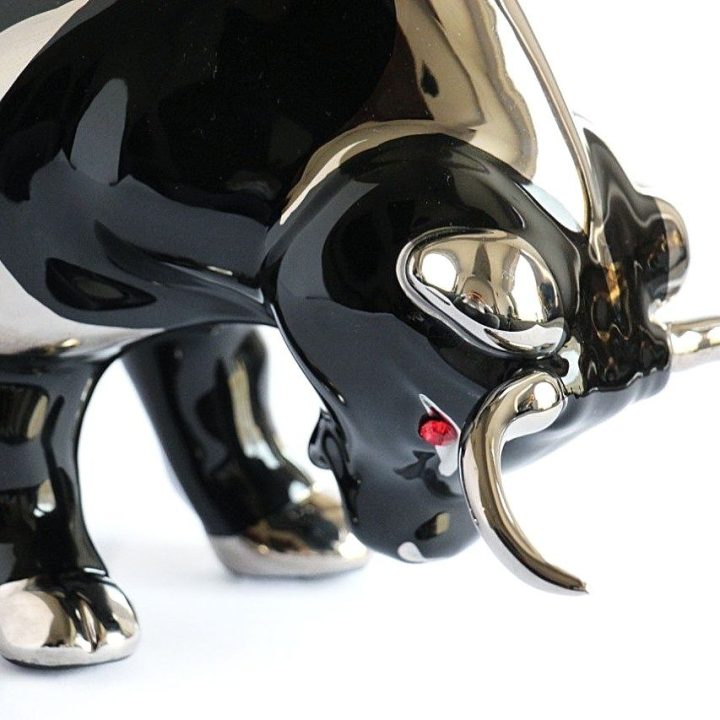 Bull with red eyes