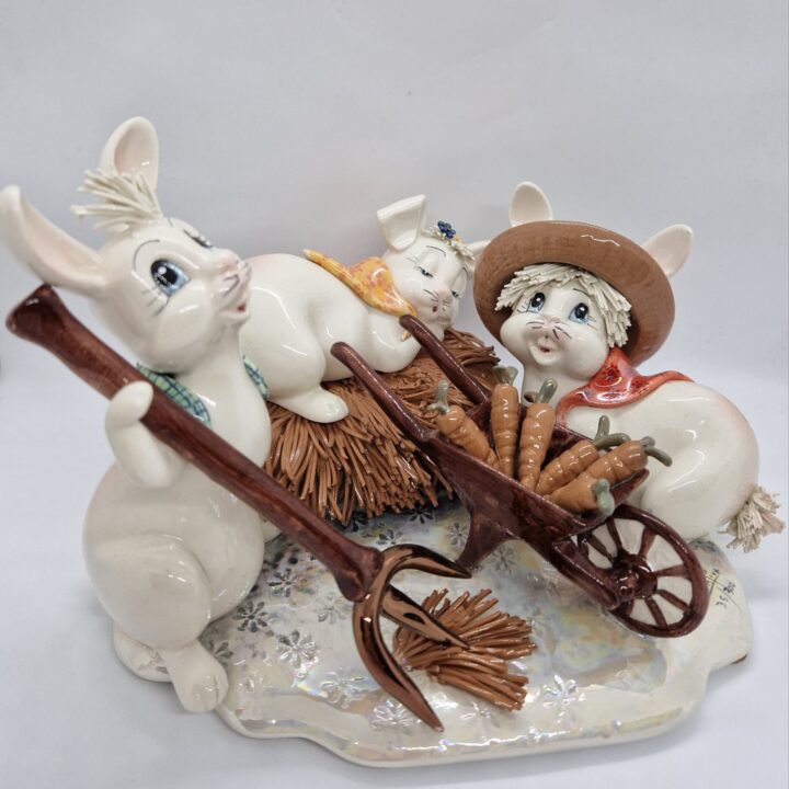 Rabbits on a farm