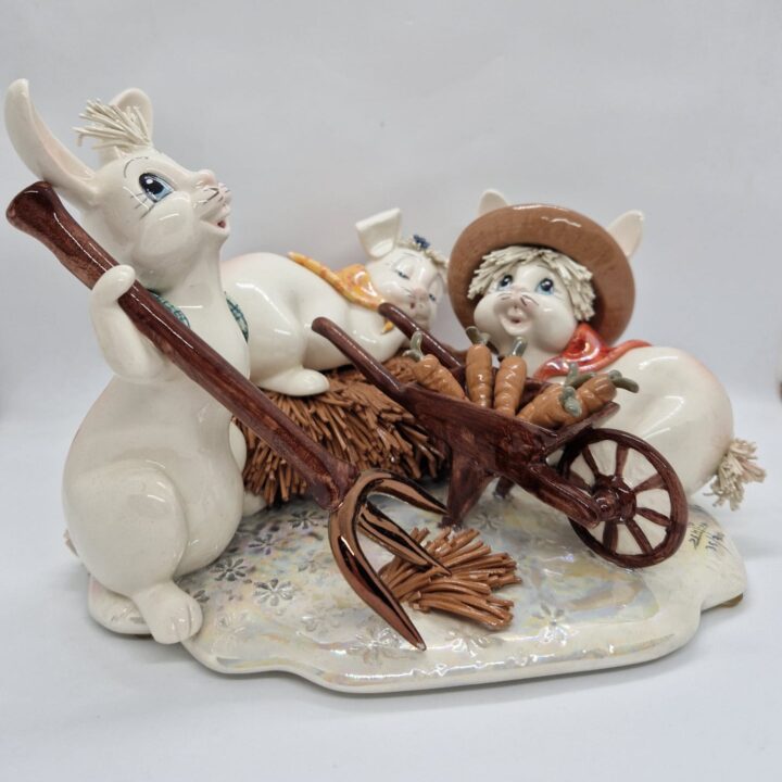 Rabbits on a farm