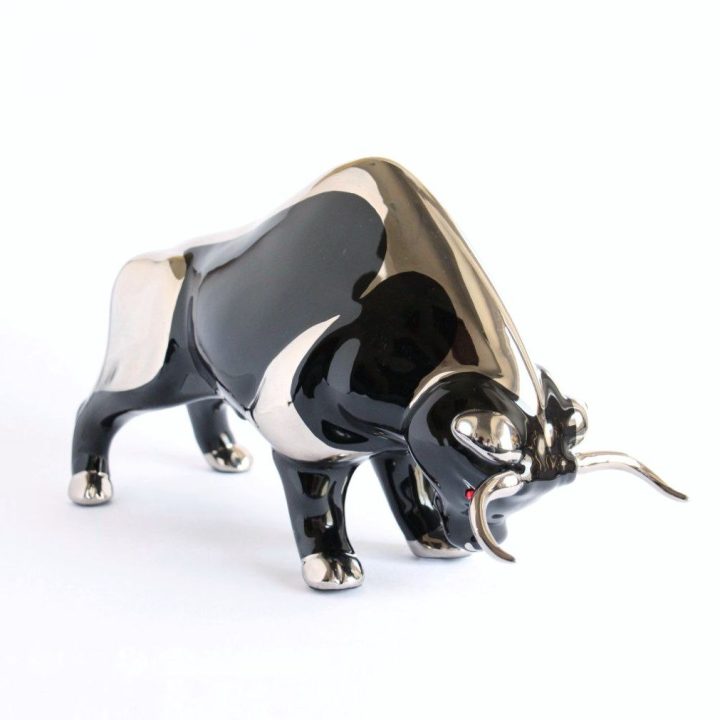 Bull with red eyes