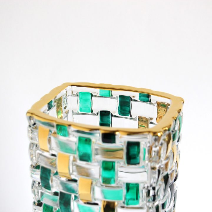 Gold and green vase