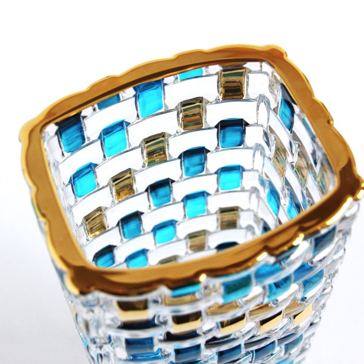 Gold and blue vase