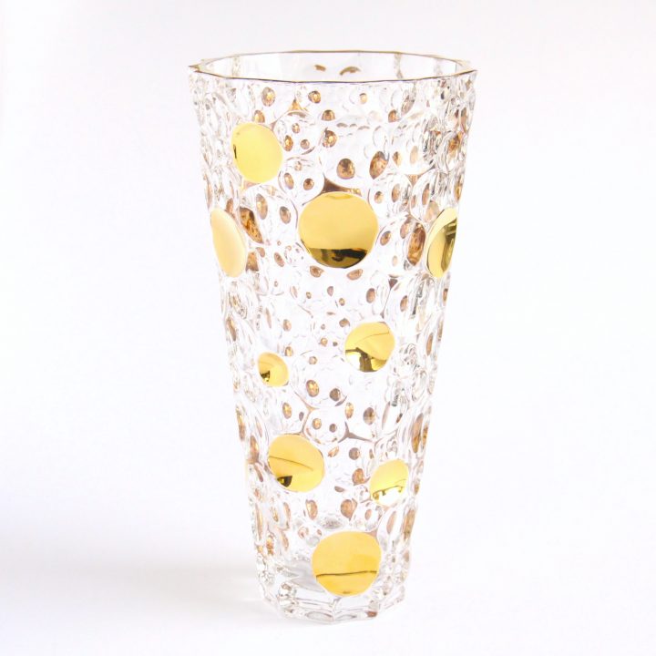golden crystal vase 