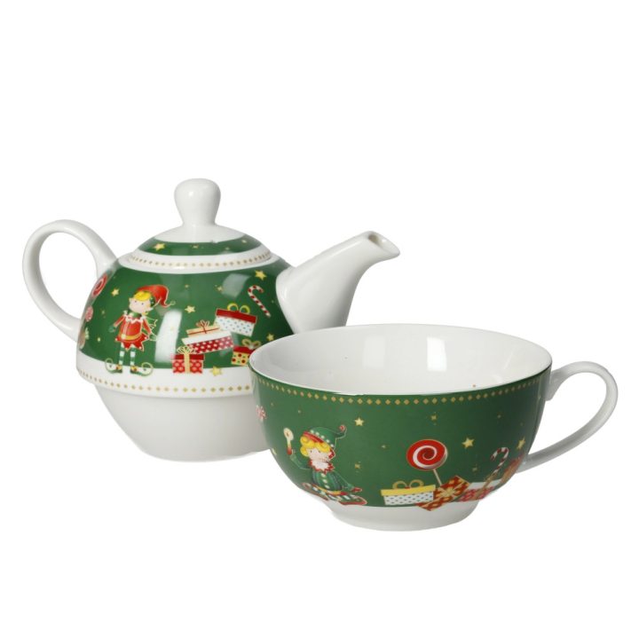 Christmas tea pot